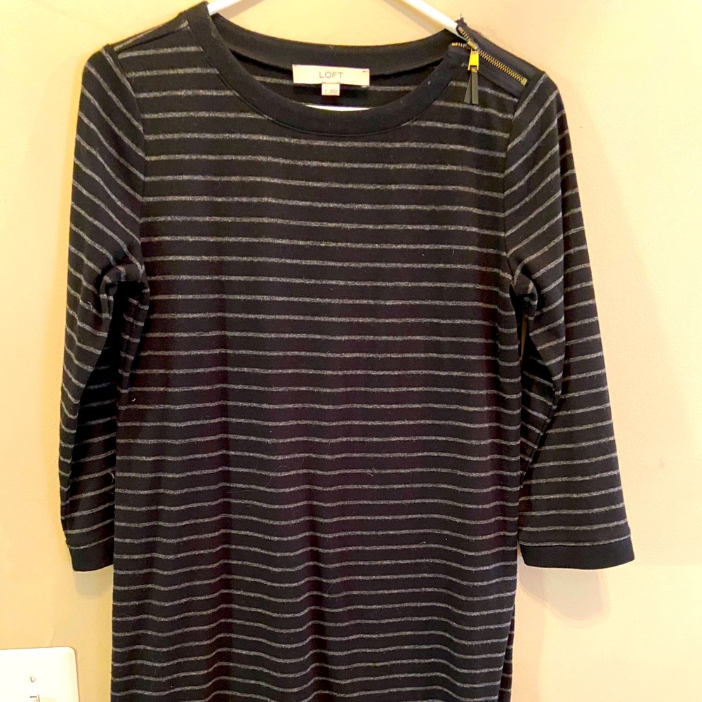 Loft Striped sweater dress size small